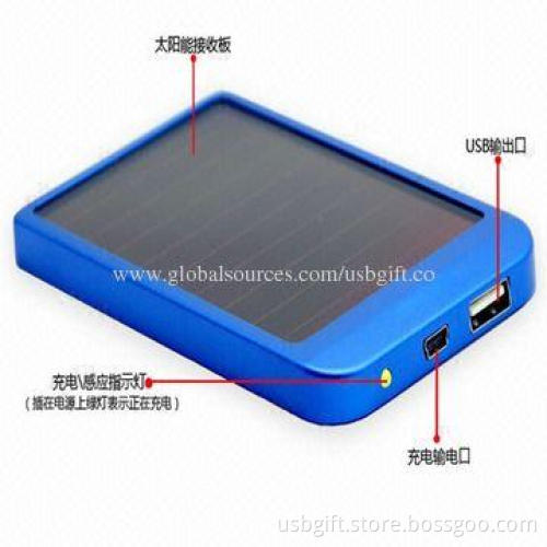 2,600mAh Solar Battery, Panel Charger Portable Power Bank Power for Cell, Mobile Phone, MP3 Player